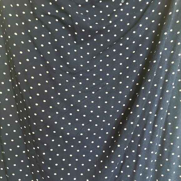 ody Flirt Polka Dot Knit Top – Size 1X – Navy Blue – Viscose – Made in Europe - Picture 5 of 6